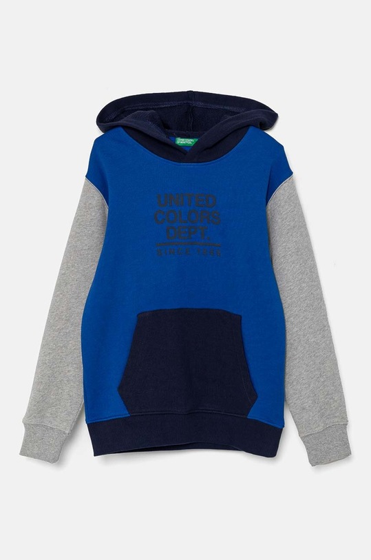 United Colors of Benetton bluza bawełniana dziecięca nadruk niebieski 3J68C203N.G.Seasonal