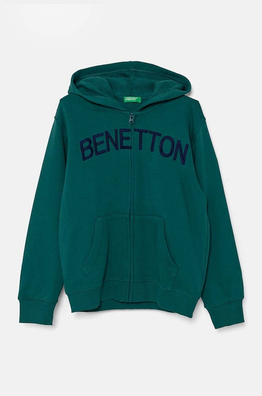 Παιδική βαμβακερή μπλούζα United Colors of Benetton βαμβάκι πράσινο 3J68C503X.G.Seasonal