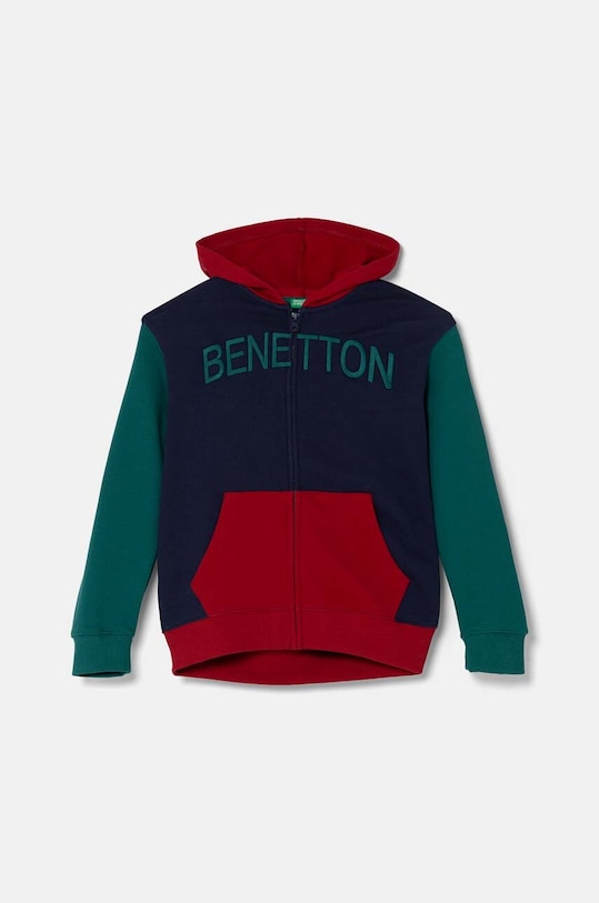 United Colors of Benetton bluza bawełniana dziecięca z kapturem multicolor 3J68C503X.G.Seasonal