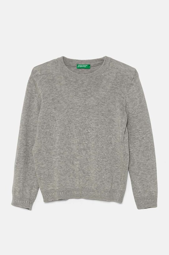 Детский хлопковый свитер United Colors of Benetton остальные серый 1294G100P.P.Seasonal