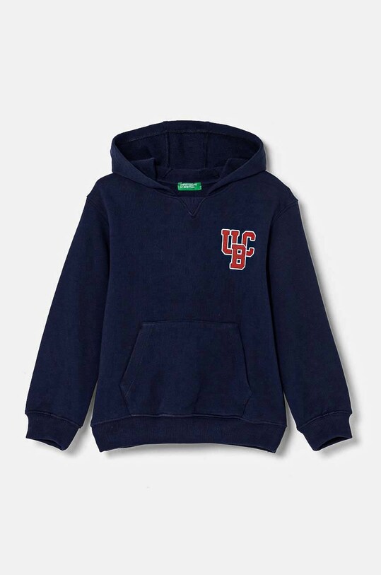 United Colors of Benetton bluza bawełniana dziecięca nadruk granatowy 3J68G200Q.P.Seasonal