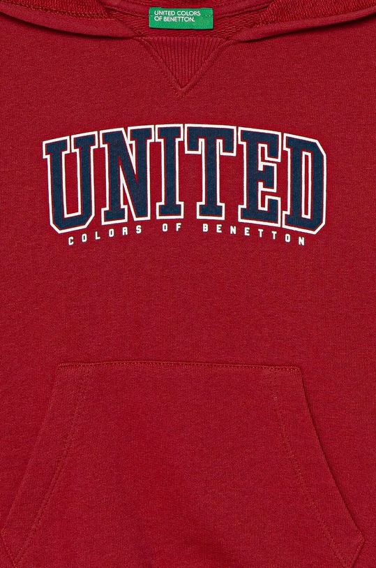 Chlapec Detská bavlnená mikina United Colors of Benetton 3J68G200Q.P.Seasonal burgundské