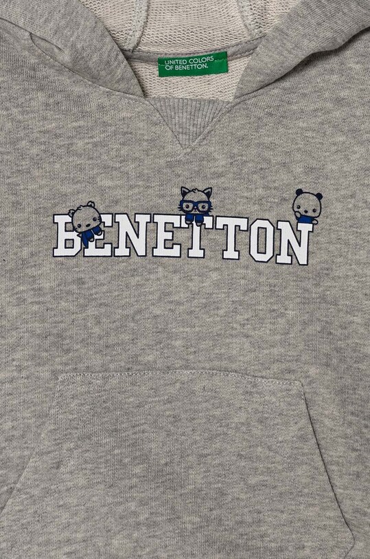 Chlapec Detská bavlnená mikina United Colors of Benetton 3J68G200Q.P.Seasonal sivá