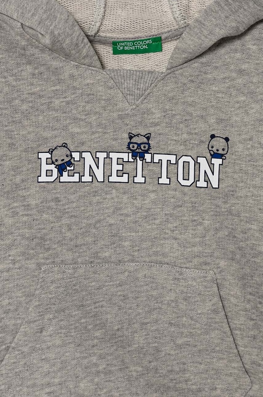 Dečki Otroški bombažen pulover United Colors of Benetton 3J68G200Q.P.Seasonal siva