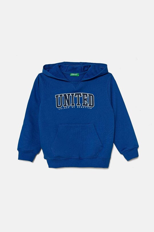 United Colors of Benetton hanorac de bumbac pentru copii print albastru 3J68G200Q.P.Seasonal