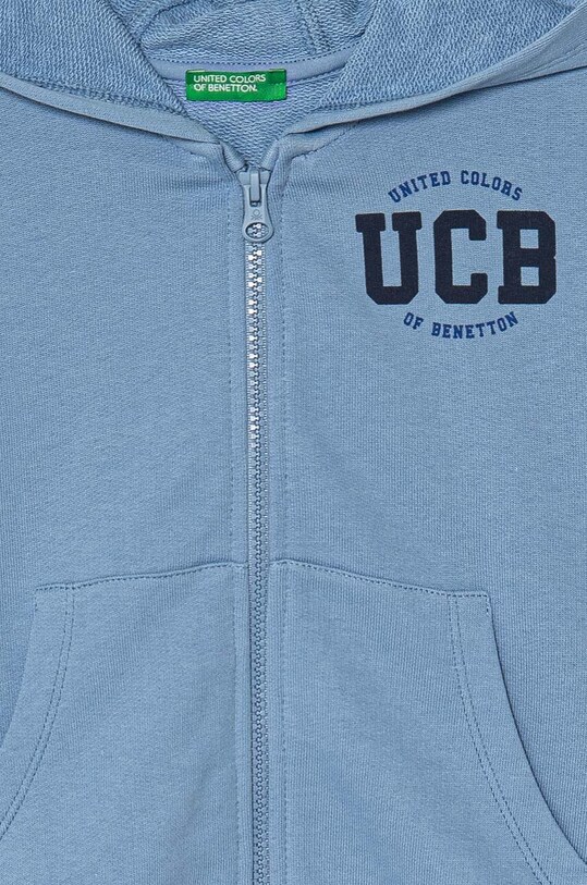 Хлопчик Дитяча бавовняна кофта United Colors of Benetton 3J68G5034.P.Seasonal блакитний