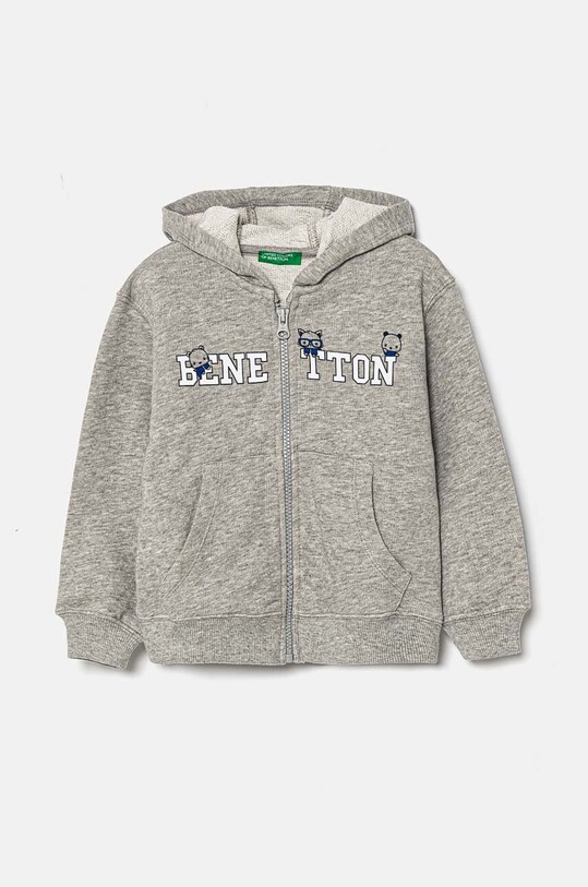 Дитяча бавовняна кофта United Colors of Benetton візерунок сірий 3J68G5034.P.Seasonal