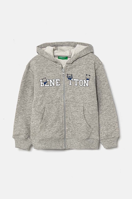 United Colors of Benetton bluza bawełniana dziecięca nadruk szary 3J68G5034.P.Seasonal