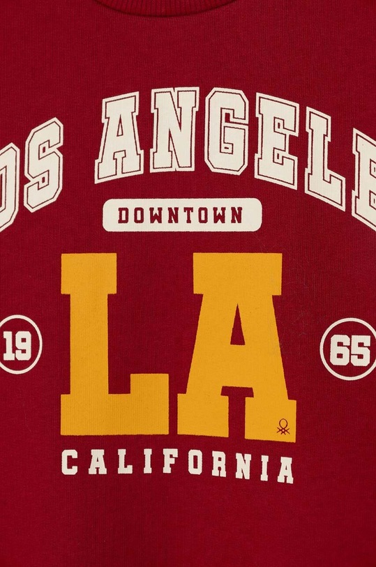 Băieți United Colors of Benetton hanorac de bumbac pentru copii 3FWYC10K6.G.Seasonal burgundia