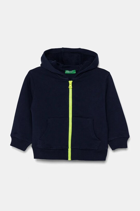 Дитяча бавовняна кофта United Colors of Benetton 3FWYG5039.P.Seasonal темно-синій AW24