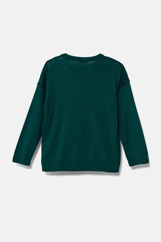 Pulover za bebe od mješavine vune United Colors of Benetton 1041H1025.P.Seasonal zelena AW24