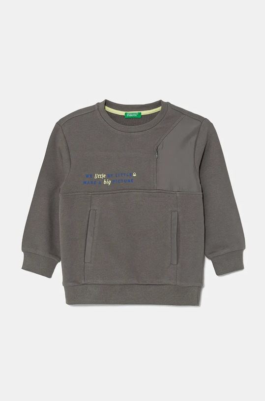 Παιδική μπλούζα United Colors of Benetton χωρίς κουκούλα γκρί 3WNCG200T.P.Seasonal