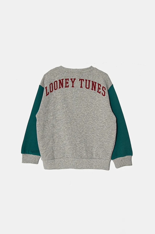 Детски памучен суичър United Colors of Benetton x Looney Tunes 3J68G10GX.P.Seasonal сив AW24