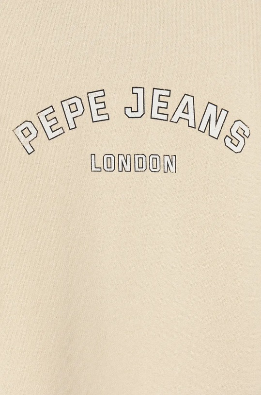 CHLAPEC Dětská bavlněná mikina Pepe Jeans ALDRIDGE CREW PB581622 béžová