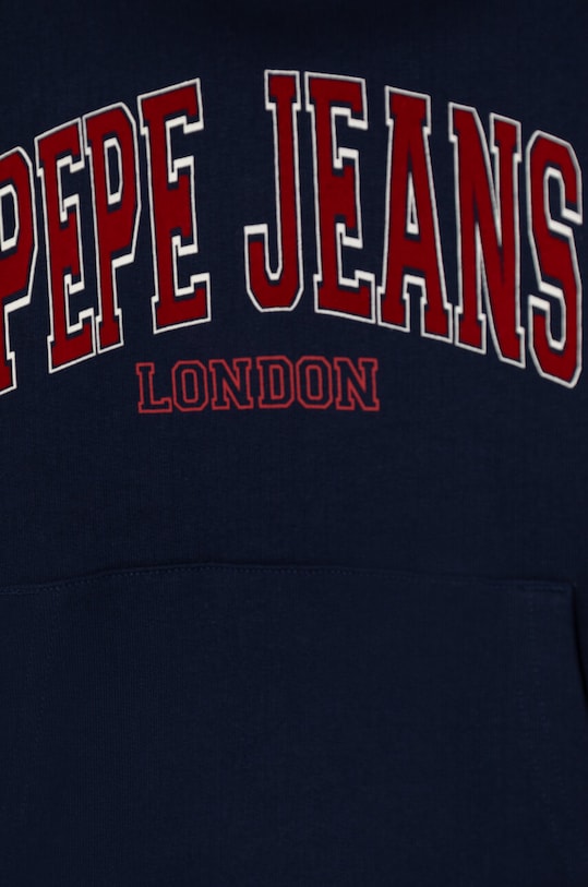 CHLAPEC Dětská bavlněná mikina Pepe Jeans BAIN HOODIE PB581624 námořnická modř