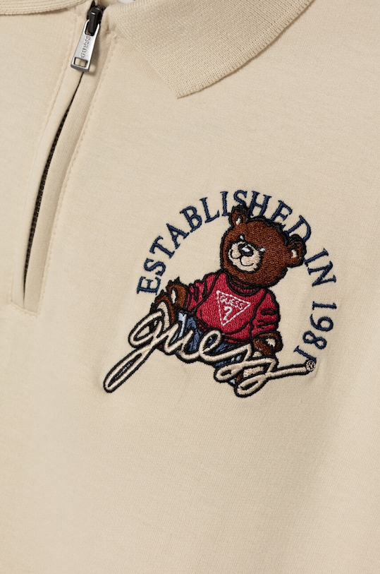 CHLAPEC Dětská bavlněná mikina Guess L4BQ06.KAX74.9BYH béžová