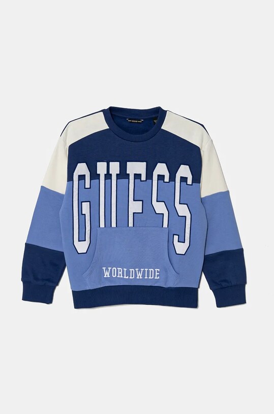 Guess bluza bawełniana dziecięca aplikacja niebieski L4BQ10.KAX73.9BYH