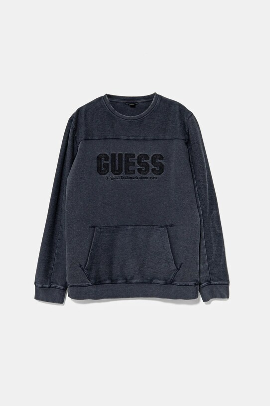 Детская хлопковая кофта Guess без капюшона тёмно-синий L4BQ23.KAD74.9BYH