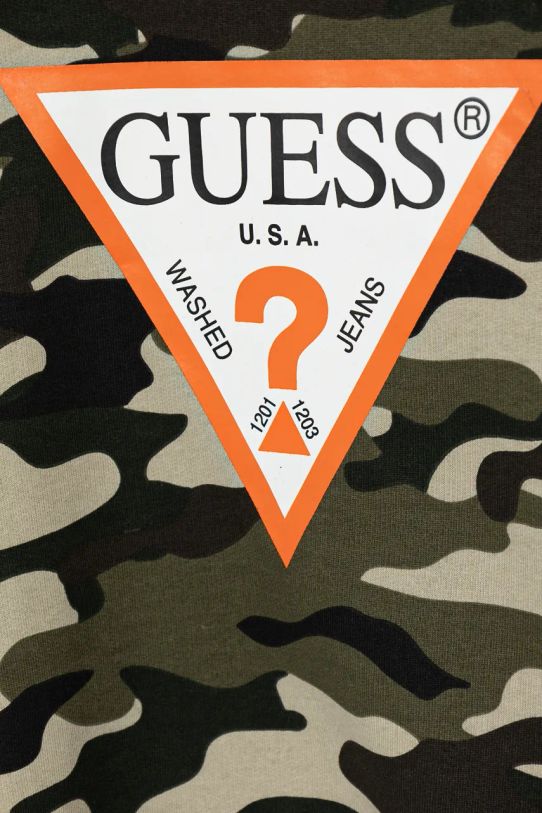 Chłopiec Guess bluza bawełniana dziecięca N4BQ01.KAD73.9BYH zielony