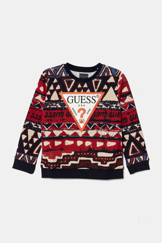 Guess bluza bawełniana dziecięca nadruk multicolor N4BQ01.KAD73.9BYH