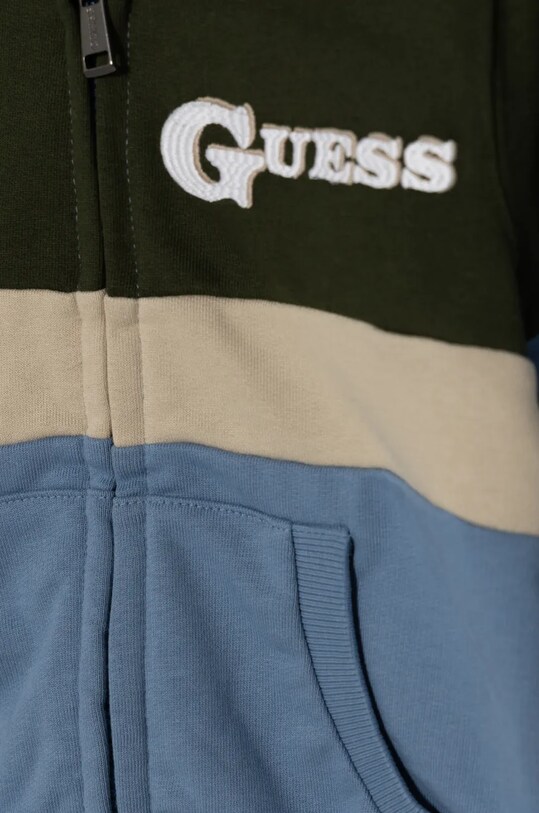 Мальчик Детская хлопковая кофта Guess N4BQ02.KAD73.9BYH зелёный