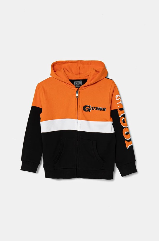 Dječja pamučna dukserica Guess pamuk narančasta N4BQ02.KAD73.9BYH