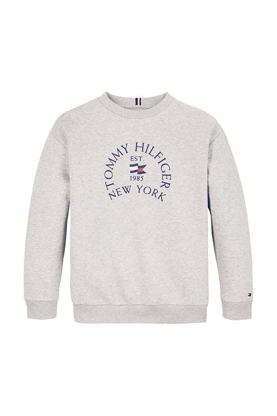 Detská mikina Tommy Hilfiger KB0KB09192.9BYH.128.176 sivá NC24