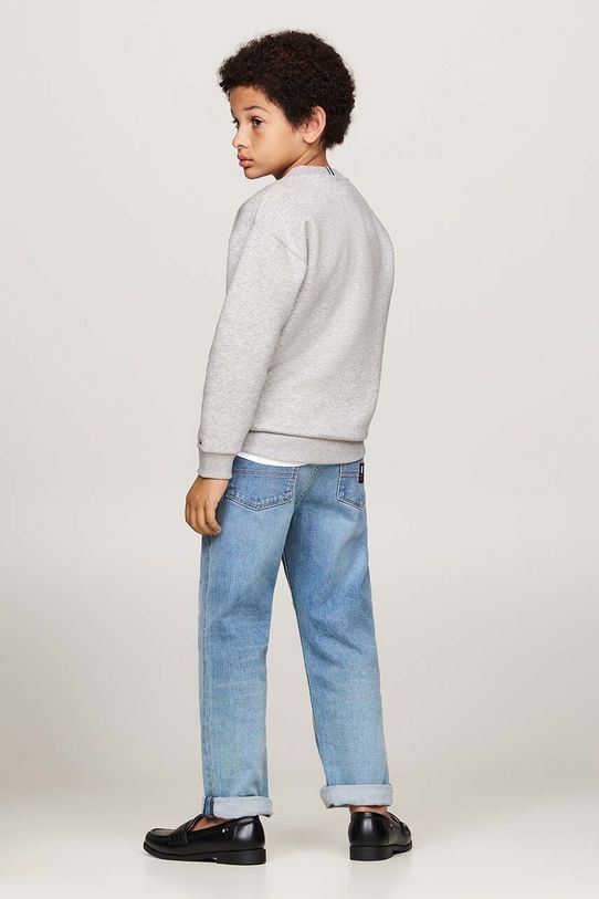 Detská mikina Tommy Hilfiger sivá KB0KB09192.9BYH.128.176