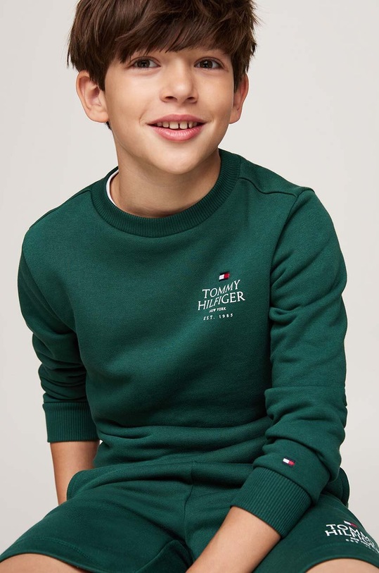 Chłopiec Tommy Hilfiger bluza dziecięca KB0KB09194.9BYH.128.176 zielony