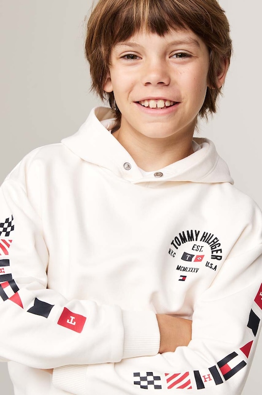 Мальчик Детская кофта Tommy Hilfiger KB0KB09379.9BYH. бежевый
