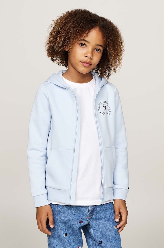 Tommy Hilfiger bluza dziecięca z kapturem niebieski KB0KB09386.9BYH.92.122
