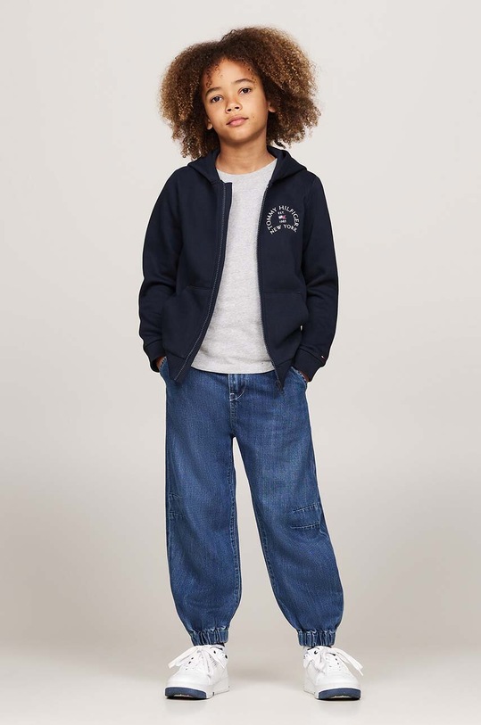 Detská mikina Tommy Hilfiger tmavomodrá KB0KB09386.9BYH.128.176