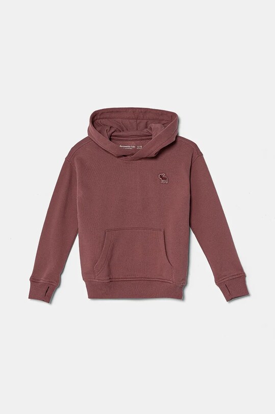Детски суичър Abercrombie & Fitch с качулка розов KI222.4121