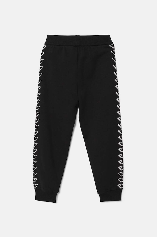 Emporio Armani pantaloni de trening din bumbac pentru copii EB000021.AF10381 negru AW24