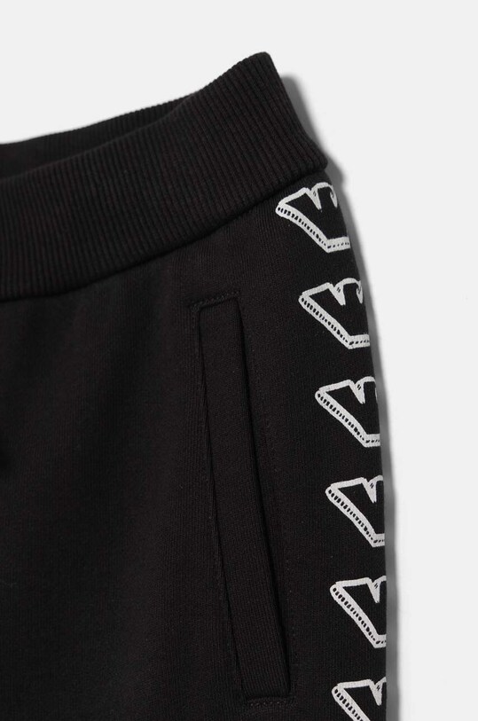 Băieți Emporio Armani pantaloni de trening din bumbac pentru copii EB000021.AF10381 negru