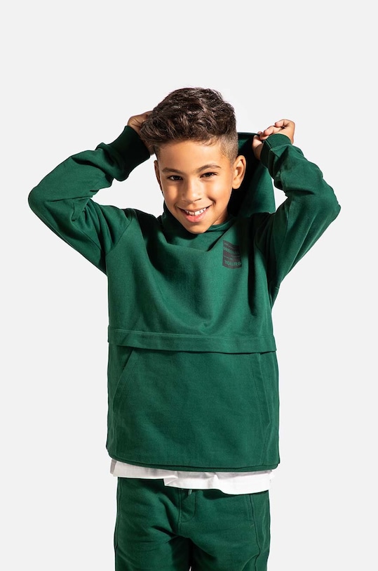 Dětská mikina Coccodrillo s kapucí zelená ZC4132301VBA