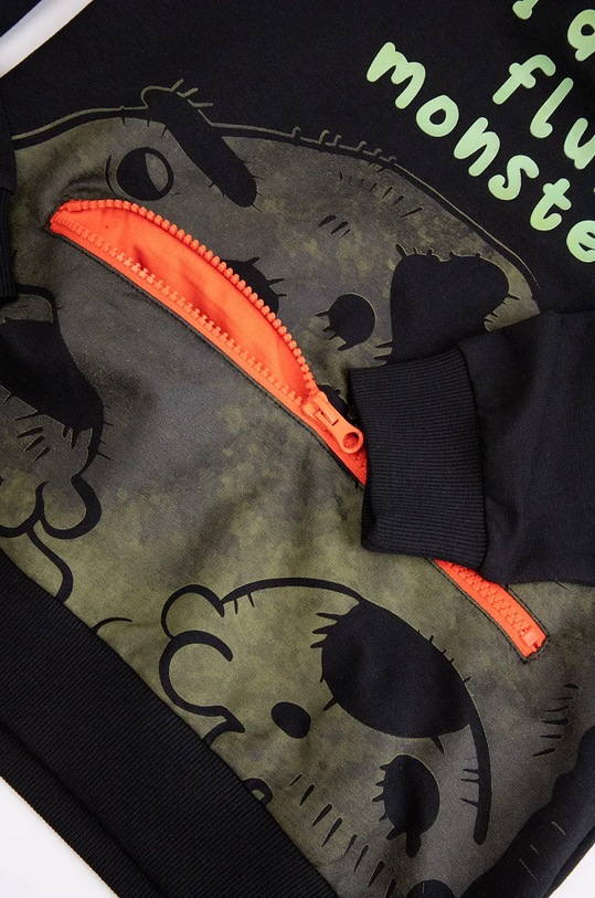 Dětská mikina Coccodrillo černá ZC4132301GBK