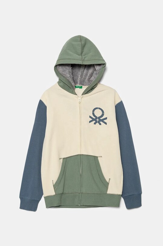 Детская кофта United Colors of Benetton с капюшоном бежевый 3EB5C504H.G.Seasonal