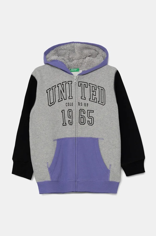 United Colors of Benetton felpa per bambini con grigio 3EB5C504H.G.Seasonal