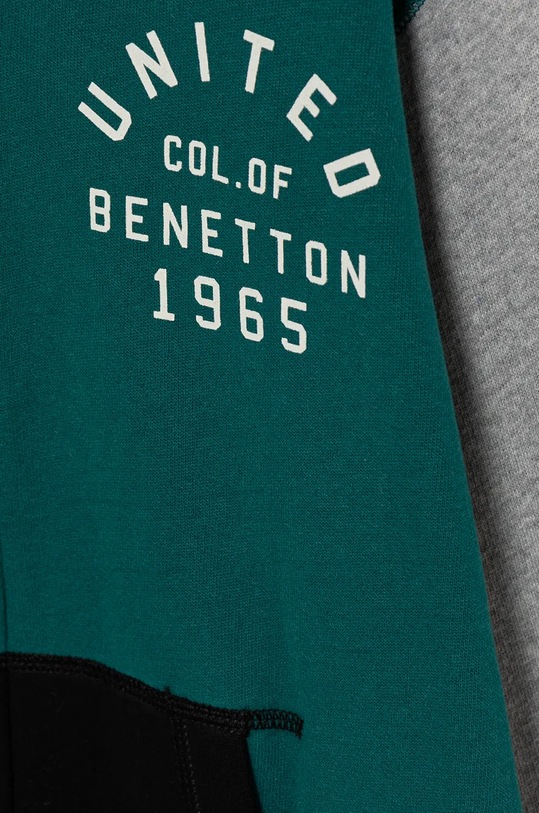Детски суичър United Colors of Benetton 3EB5C504H.G.Seasonal тюркоазен AW24