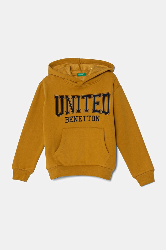Dětská mikina United Colors of Benetton potisk žlutá 3EB5C203U.G.Seasonal