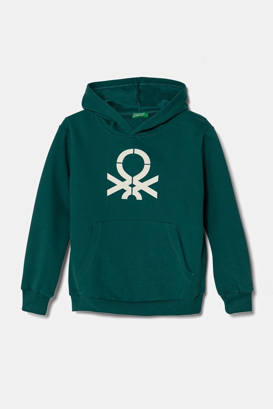 Dětská mikina United Colors of Benetton potisk zelená 3EB5C203U.G.Seasonal