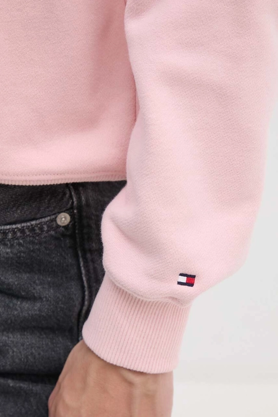 Pamučna dukserica Tommy Hilfiger WW0WW42612 roza