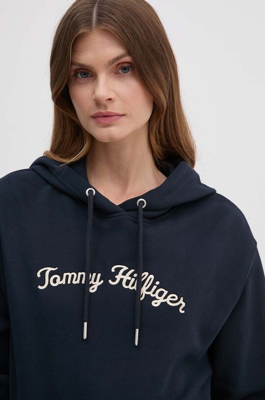 Bavlnená mikina Tommy Hilfiger tmavomodrá WW0WW42612
