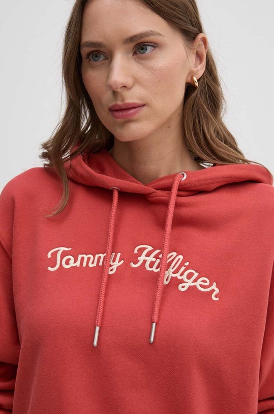 Tommy Hilfiger bluza bawełniana czerwony WW0WW42612