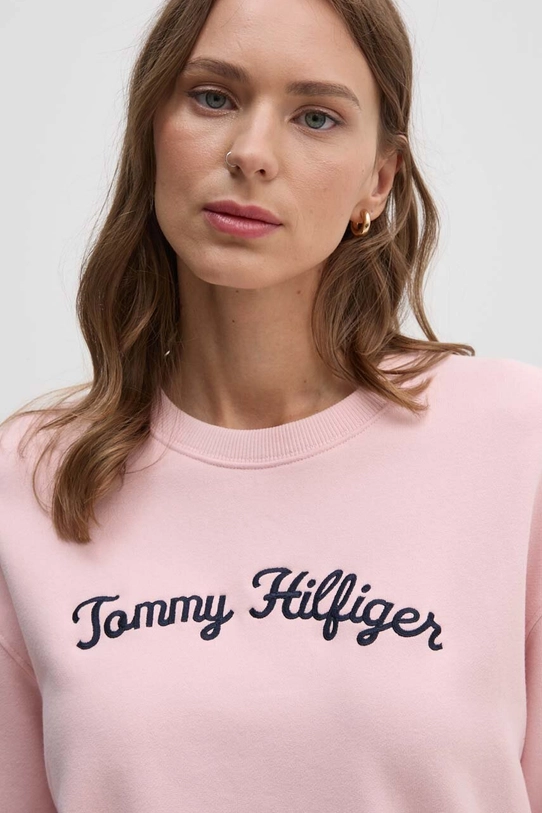 Tommy Hilfiger bluza bawełniana różowy WW0WW42615