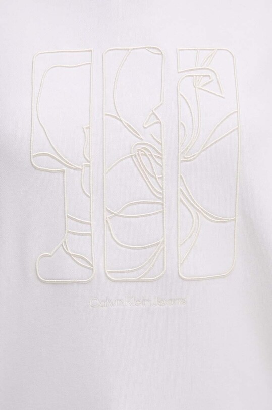 Bavlnená mikina Calvin Klein Jeans J20J223540 biela