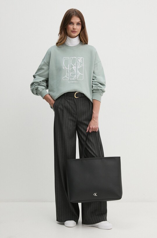 Бавовняна кофта Calvin Klein Jeans J20J223540 сірий AW24