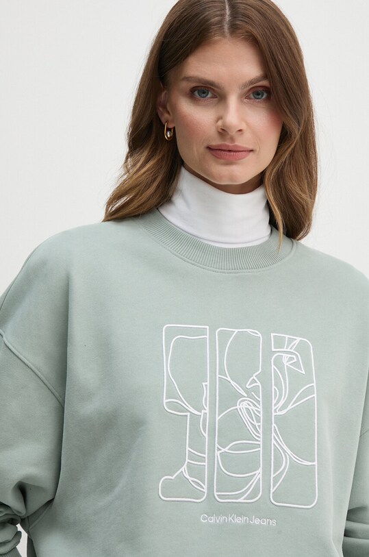 Бавовняна кофта Calvin Klein Jeans сірий J20J223540