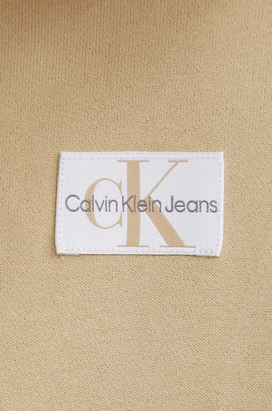 Bavlnená mikina Calvin Klein Jeans J20J224063 béžová